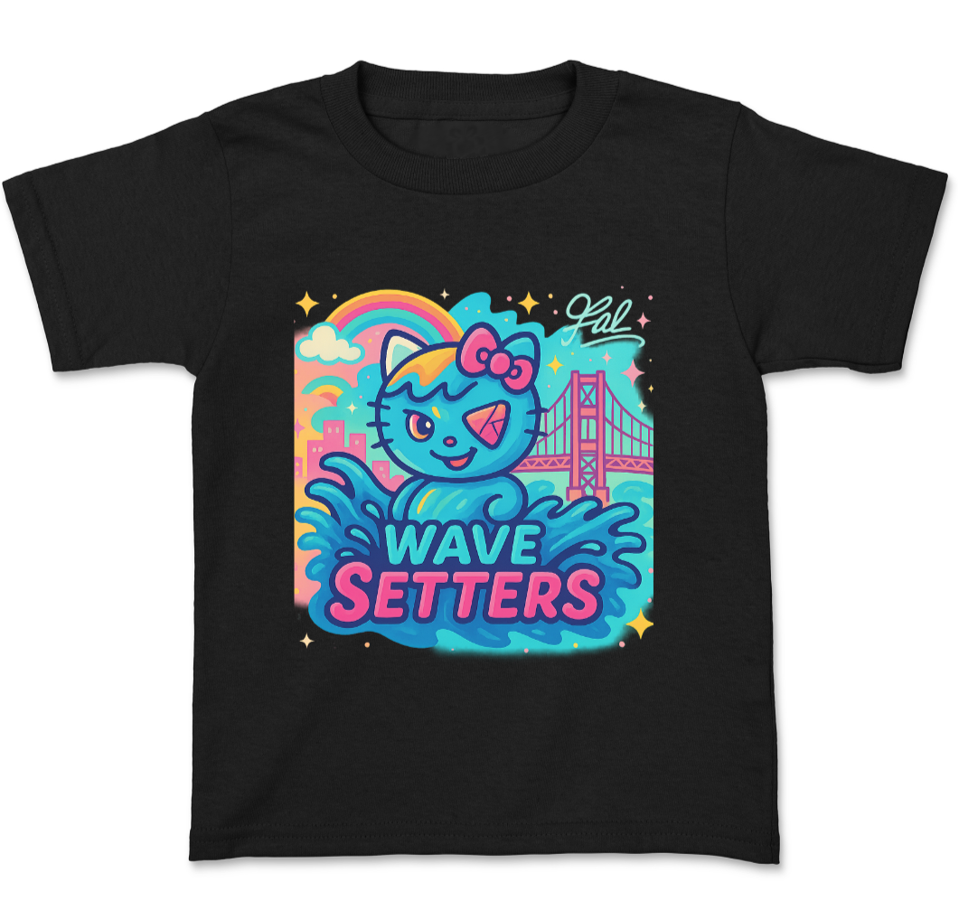 Youth Kitty Black Tee